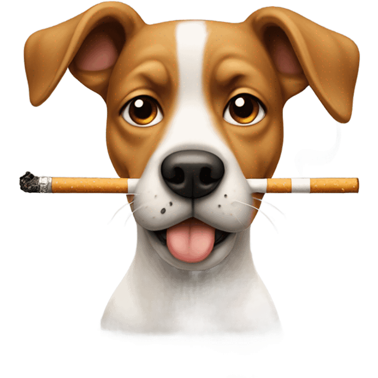 Dog smoking emoji