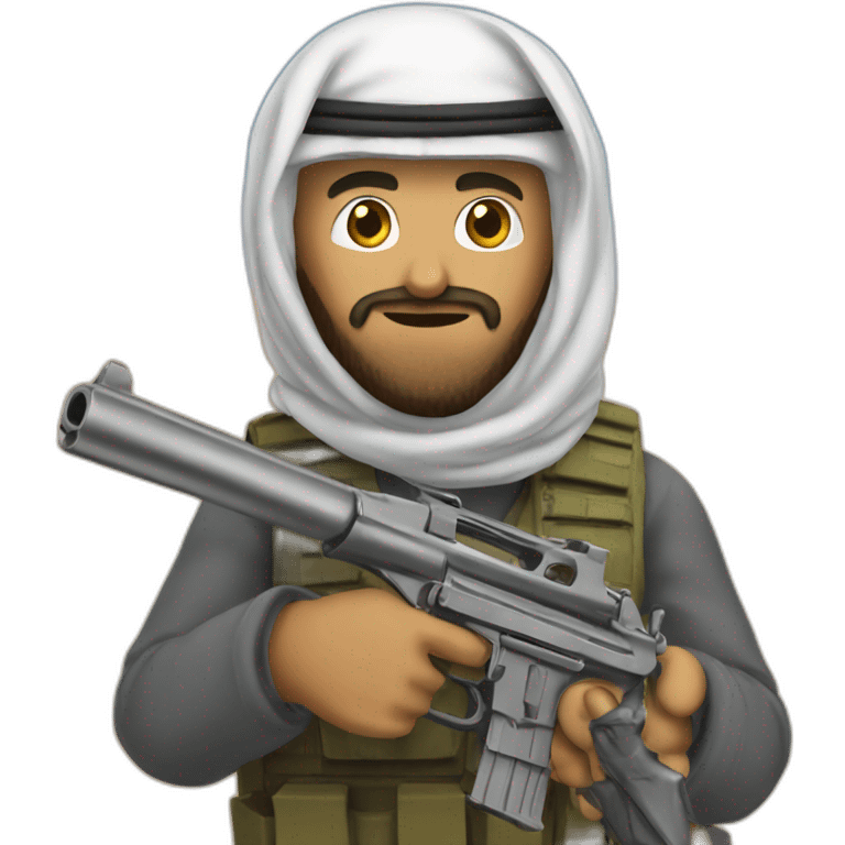 Un arabe avec un gun emoji