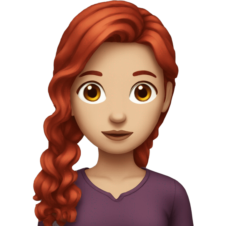 dark red hair girl emoji