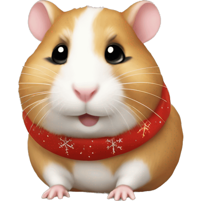 Christmas hamster emoji