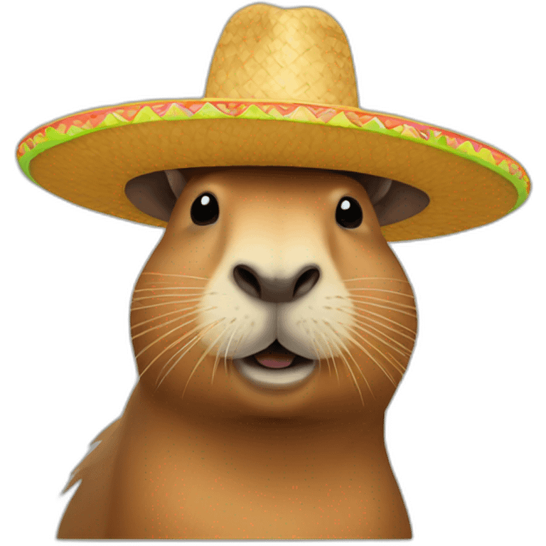 Capybara sombrero emoji