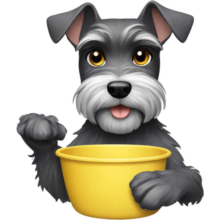 Schnauzer doing the dishes emoji