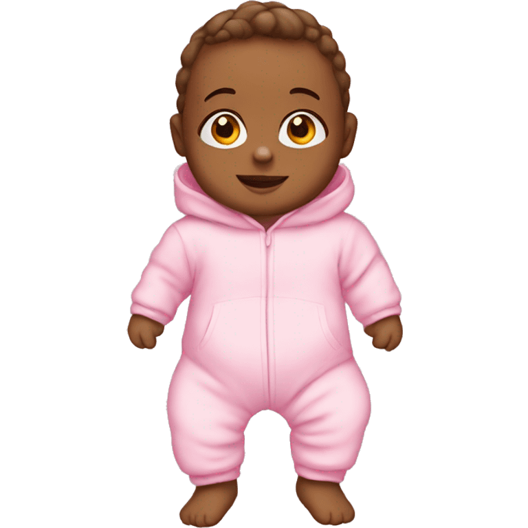 Baby in pink onesie emoji