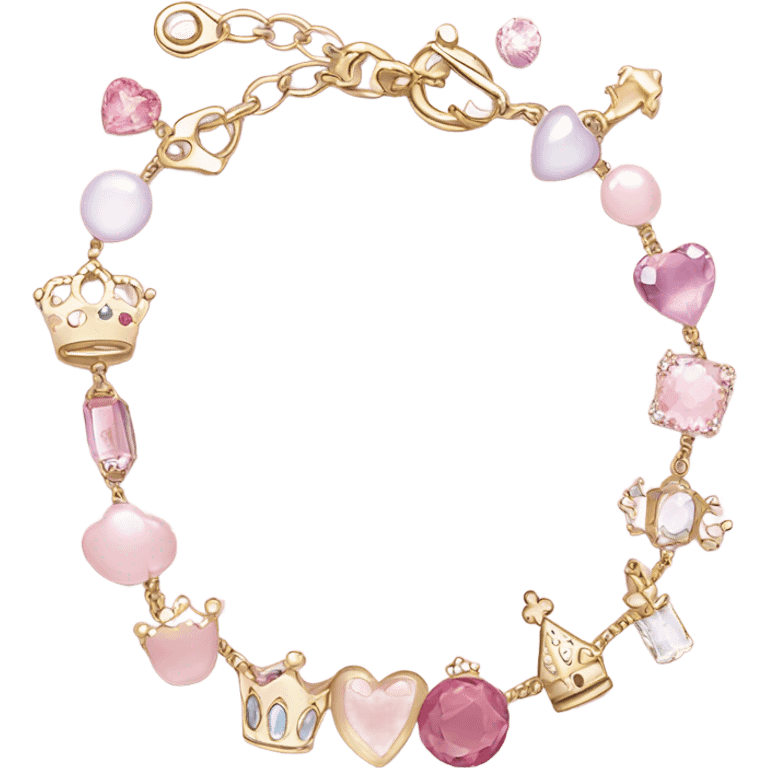 pink princess bracelet  emoji