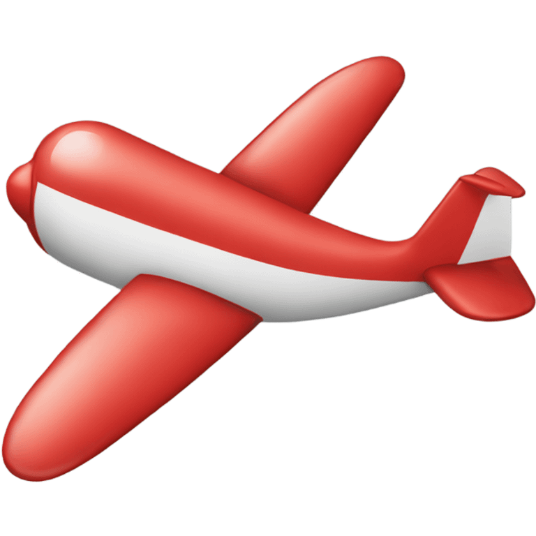 A red cute aeroplane emoji