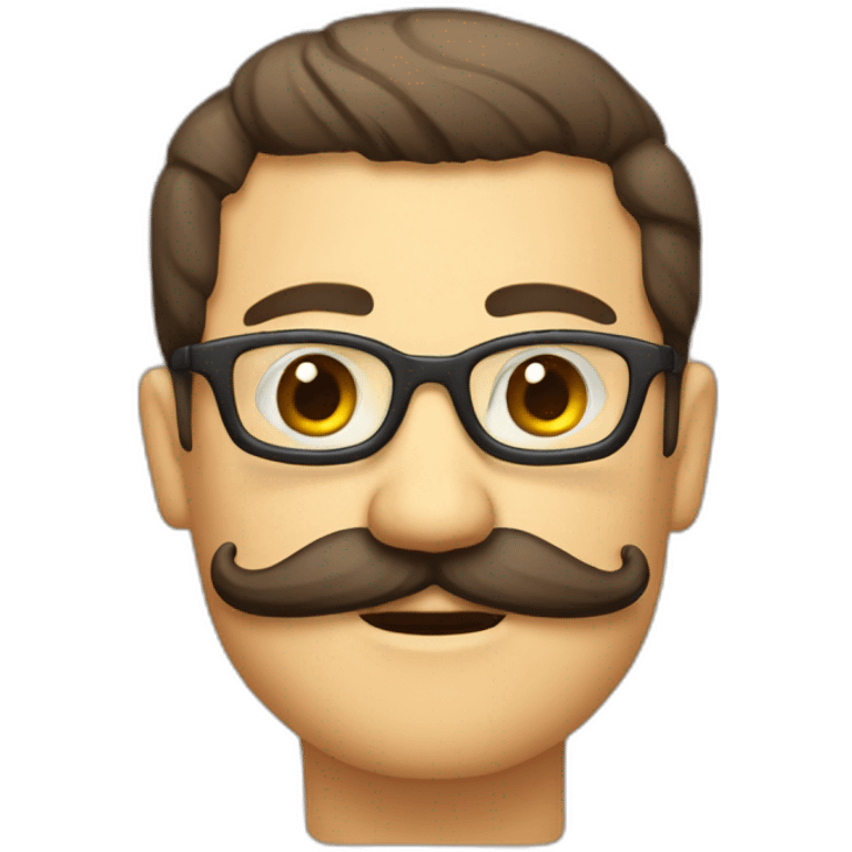 Bonnhome avec une moustache rectangle emoji