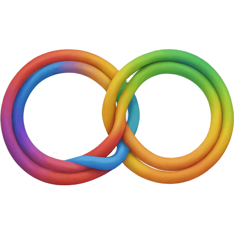 Rainbow colored infinity symbol for neurodivergent people emoji