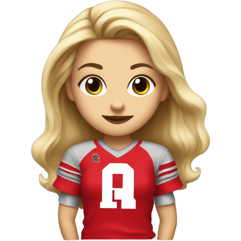 Blonde Girl Ohio state fan  emoji