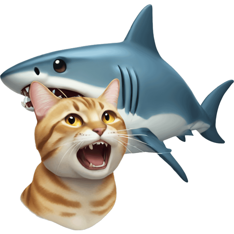 Shark with cat emoji