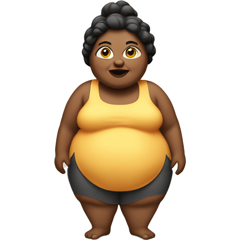 Fat lady in langere emoji