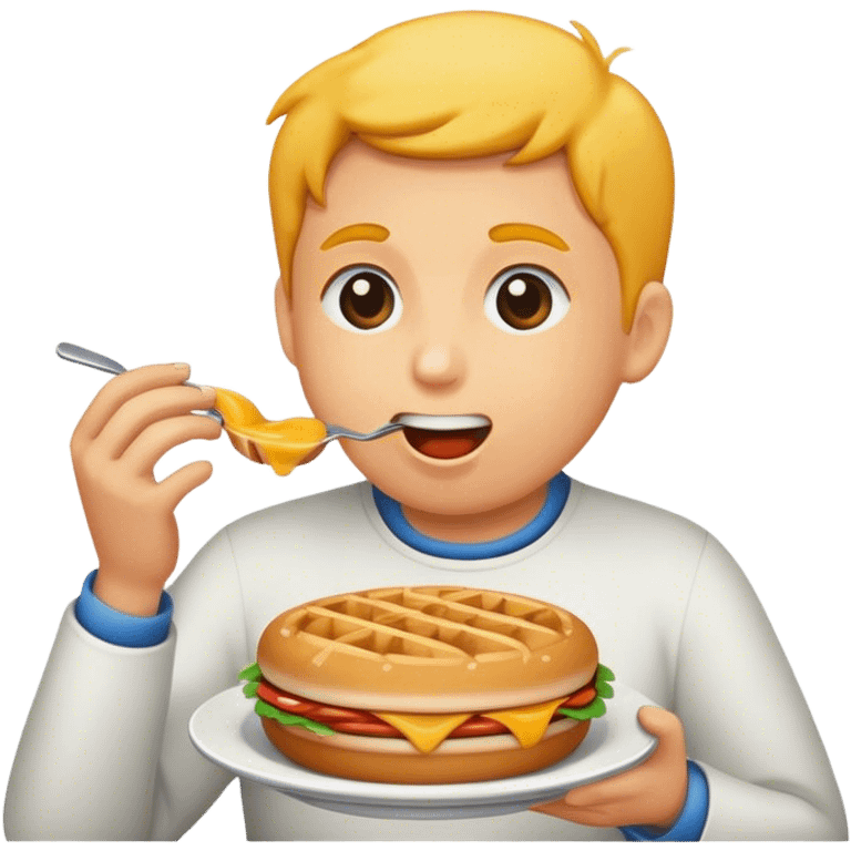 app logo for food consuming emoji