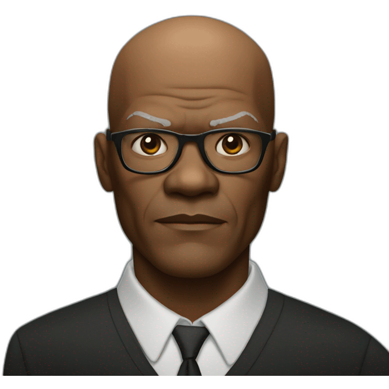 bald samuel l jackson serious without glasses emoji