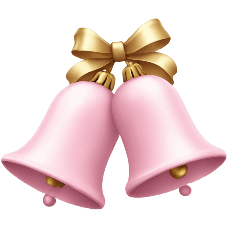 Light pink Christmas bells emoji