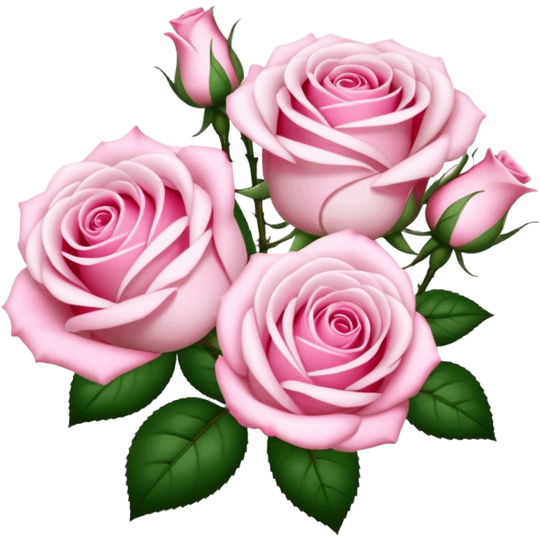 white and pink roses emoji