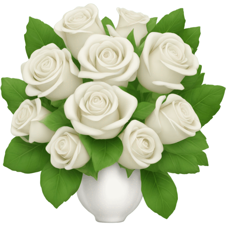 white rose bouquet  emoji