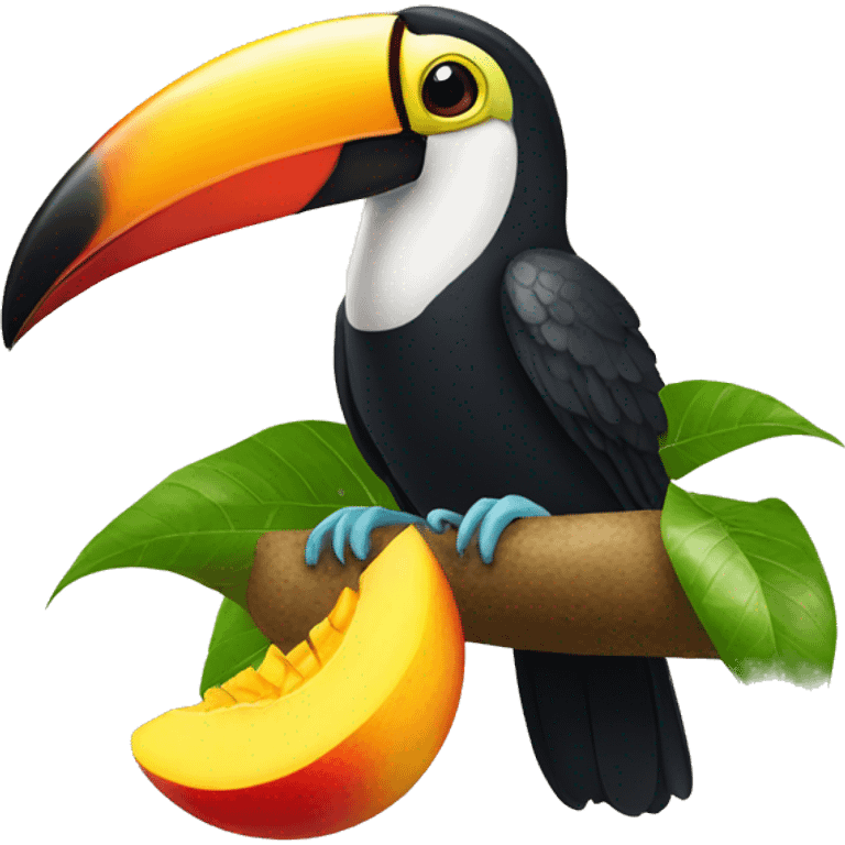 toucan eating mango emoji