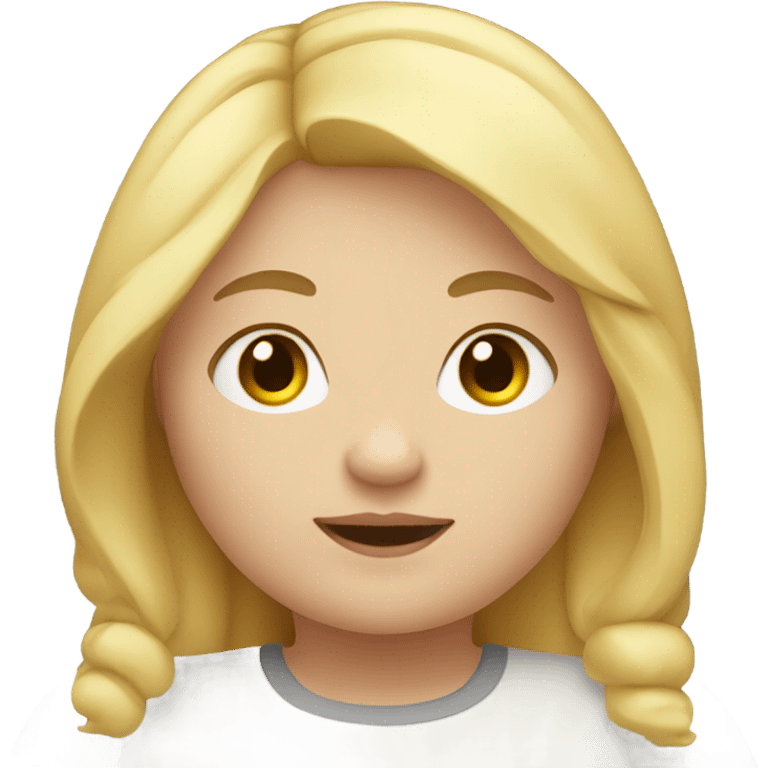 Chubby blonde girl  emoji