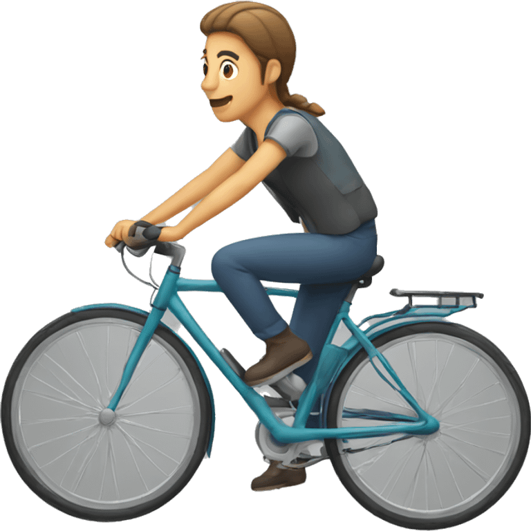 Idiota en bicicleta emoji