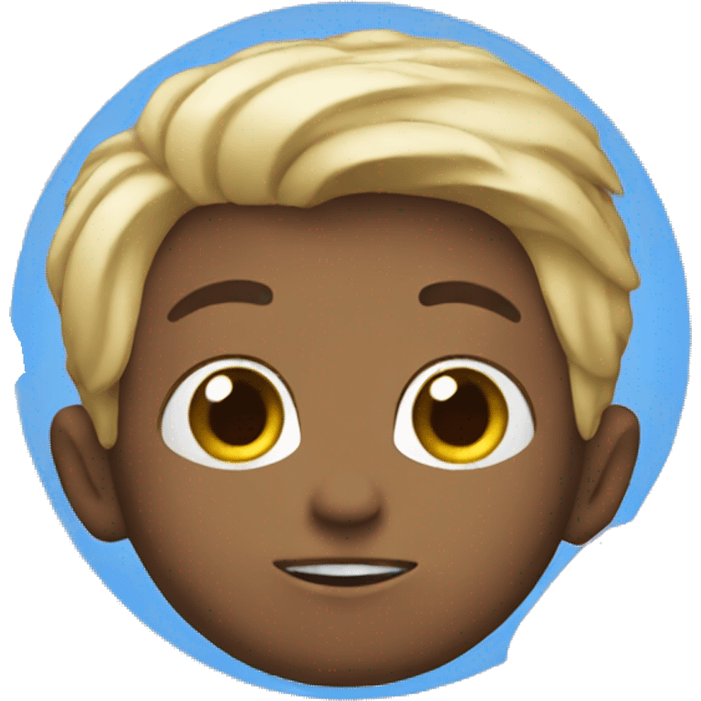 Emoji sticker azul emoji