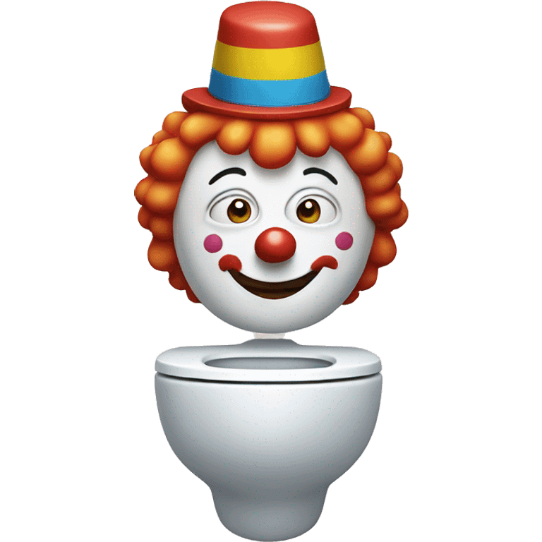 Clown on a toilet emoji