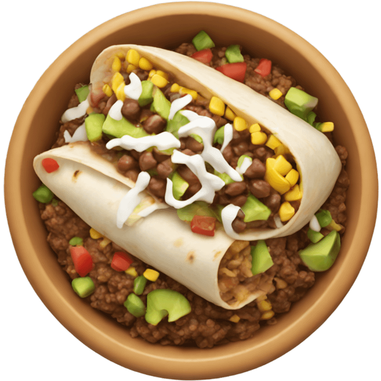 Chipotle burrito bowl emoji