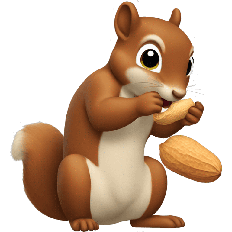 Squirrel eating peanut emoji