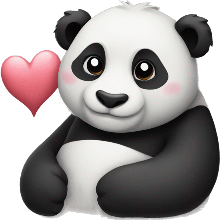 panda hugging n love emoji