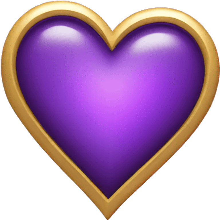 Purple heart with shine emoji