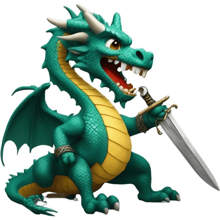 Dragon with swords emoji