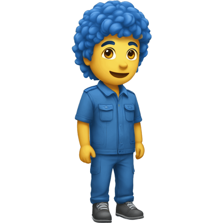 Caminhão azul emoji