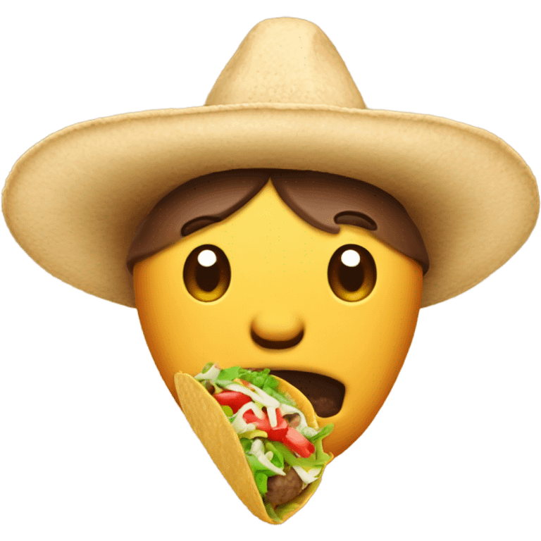 Taco wearing a farmer hat emoji