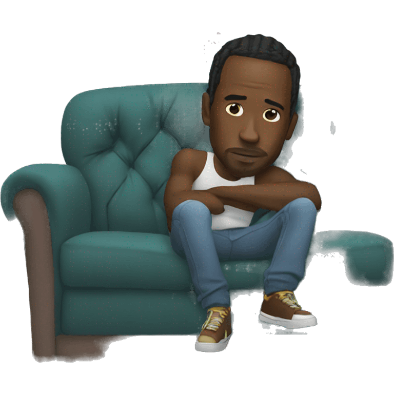 Travis Scott on a couch emoji