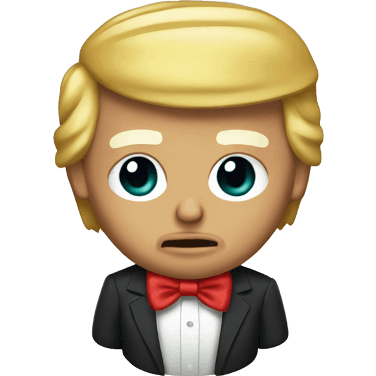 Donald trump with bow emoji