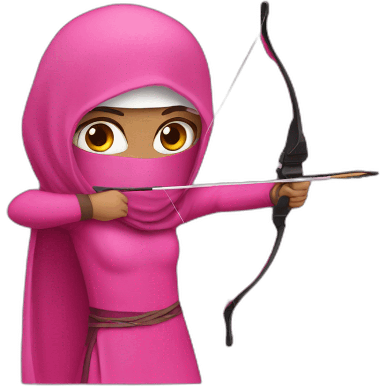 pink niqab archery emoji