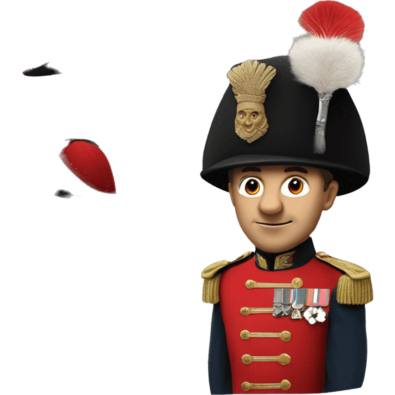 Photorealistic The British red Guardsman with bearskin hat emoji