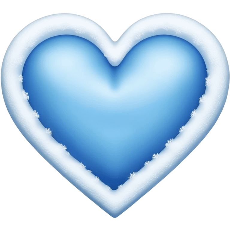 Blue snowy heart emoji