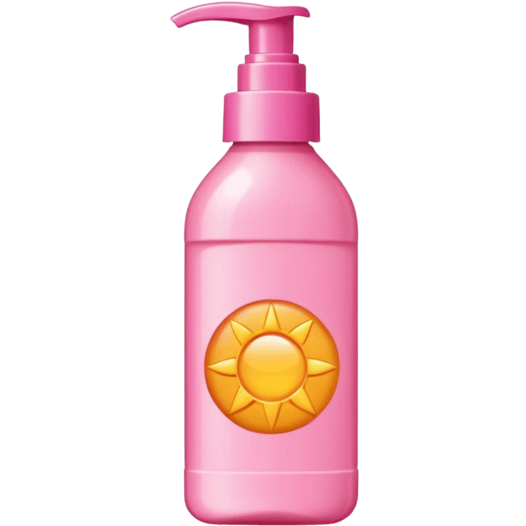 suntan lotion pink bottle  emoji