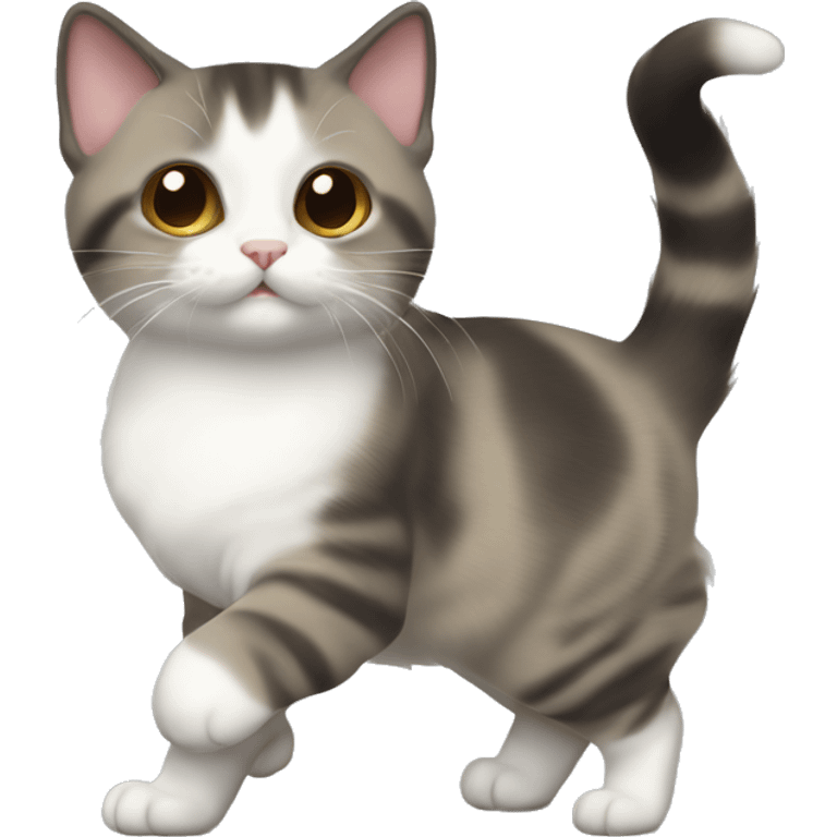 munchkin cat side PROUD WALK, walking, standing emoji