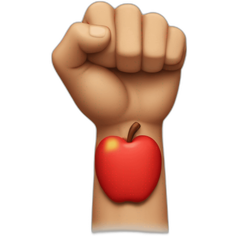 Apple style Fist with red bracelet emoji