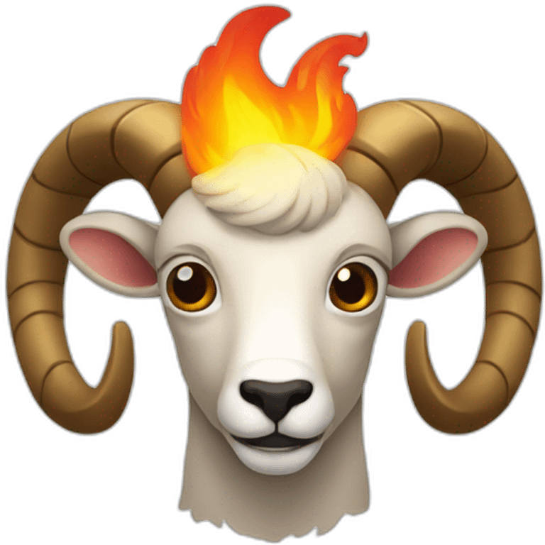 Ram with fire horns  emoji