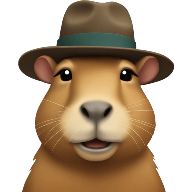 capybara with hat emoji