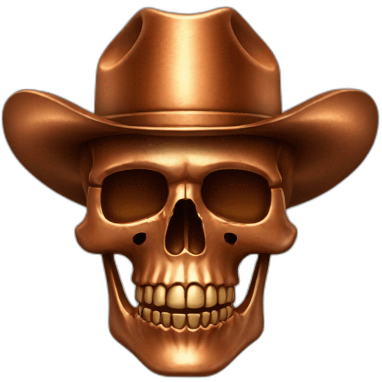 skull-copper-with-cowboy-hat emoji