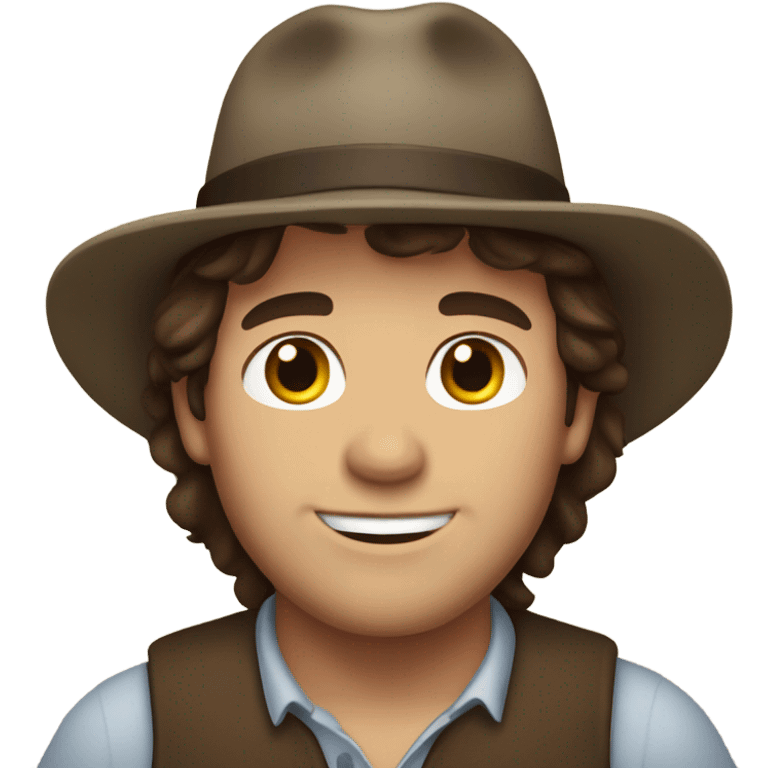 charles Ingalls brown hair and hat emoji