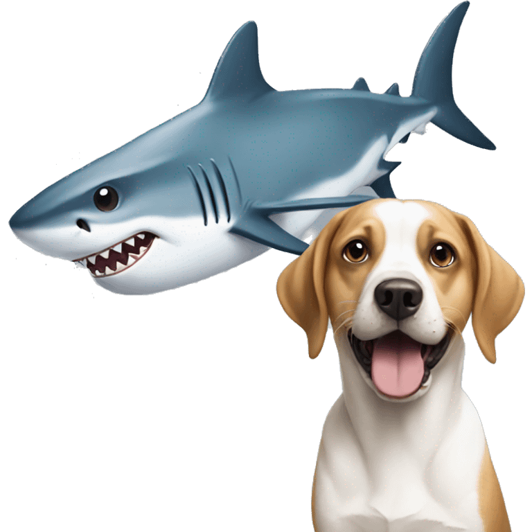 shark with dog emoji