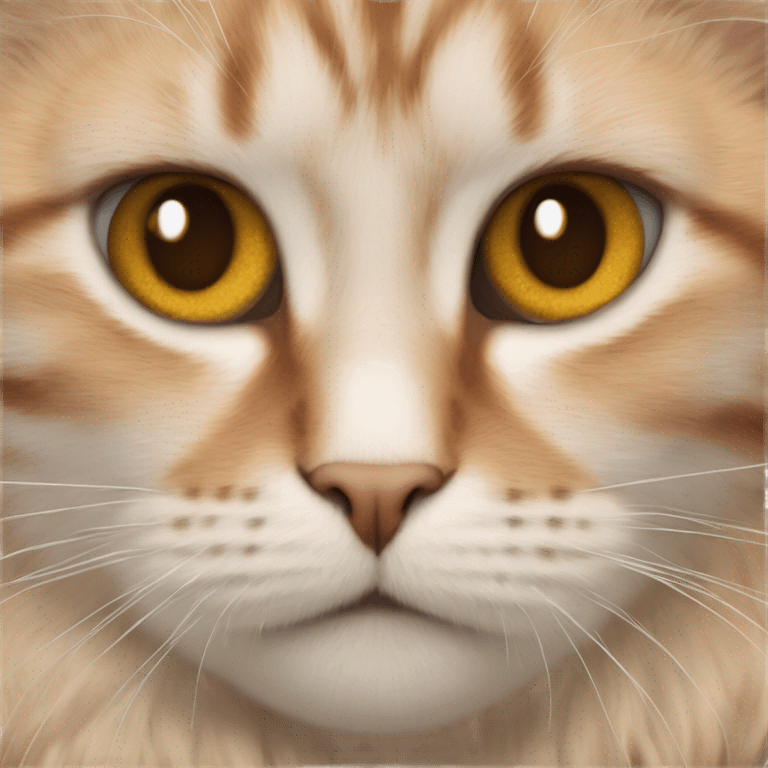 chat roux avec des yeux bleux emoji