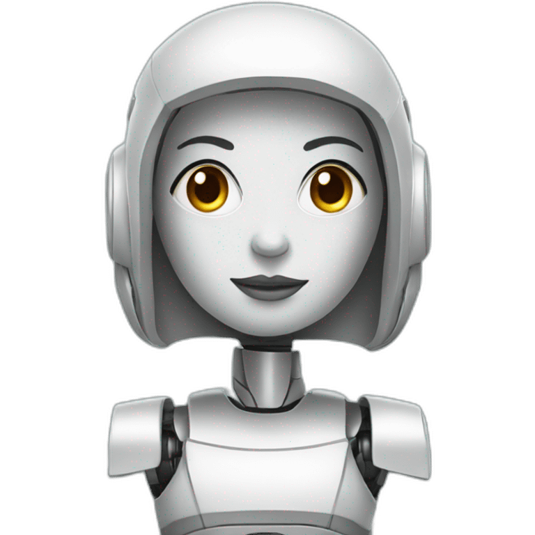 Robot con melena emoji