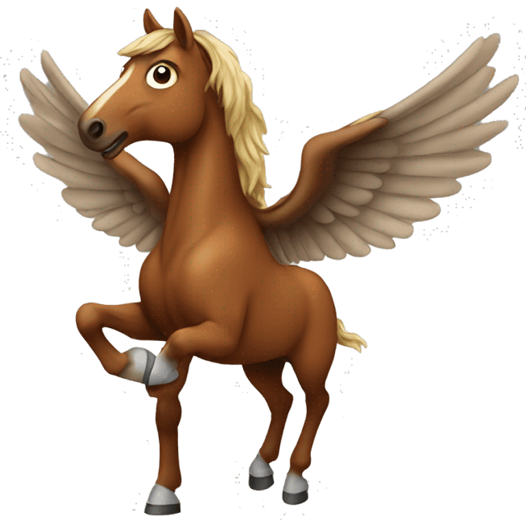 a brown horse with wings emoji