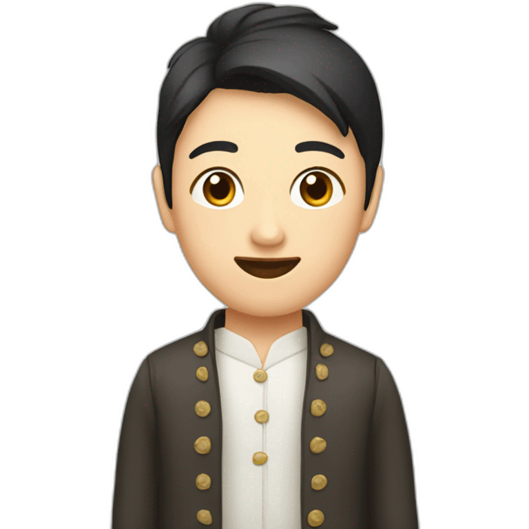 Asiatique avec une française emoji