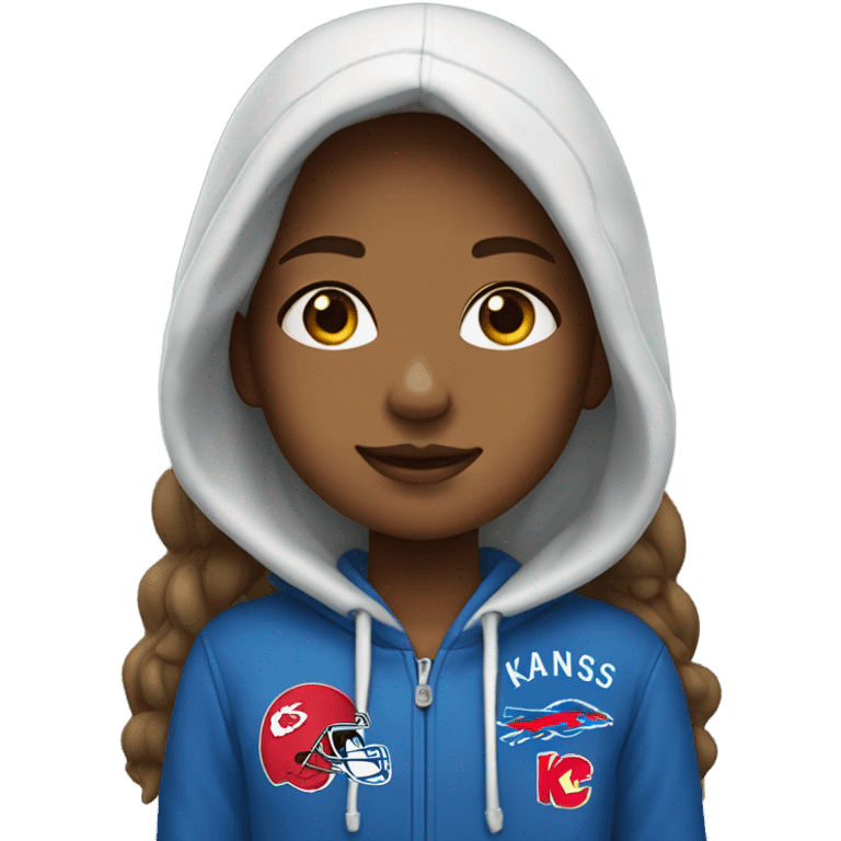 Girl with Kansas city hoodie emoji