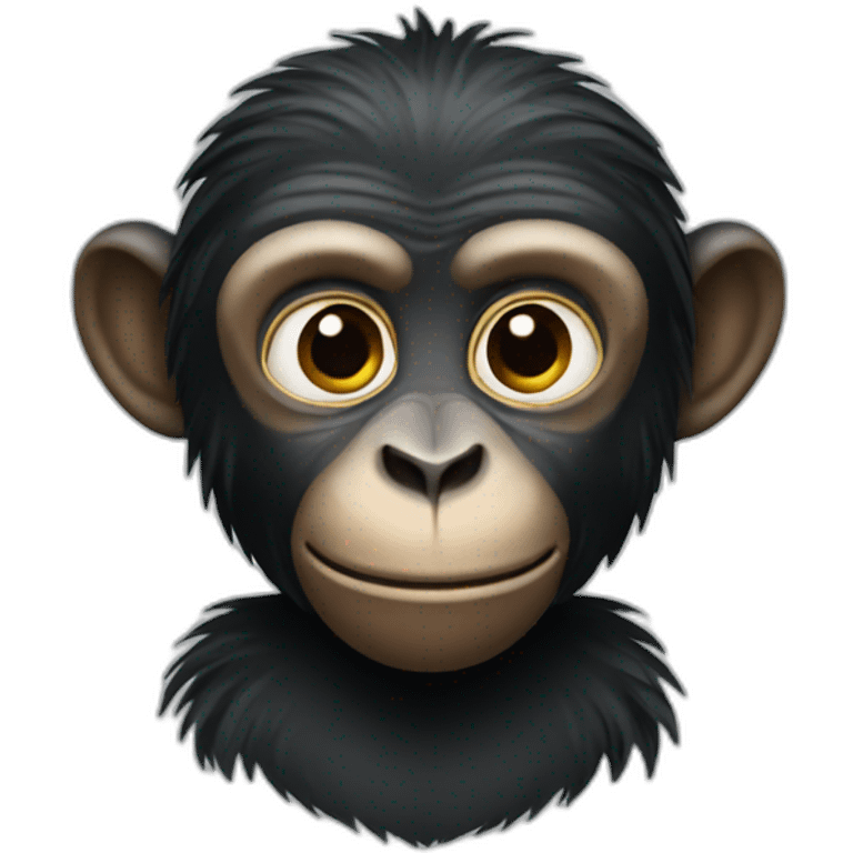 Black monkey emoji